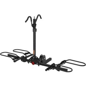Rockland Foldable 2-Bike Rack, 200 lbs Capacity, Hitch Mount Bike Rack, Fits up to 5" Fat Tire Width and 50" Wheelbase, Bike Carrier Rack for 2" Receiver for Cars SUVs Vans RVs