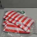 4 Pieces Striped Tablecloth Red and White Striped Table Runner Tablecloth Polyester Spring Elegant Classic Table Decor for Daily Events Family Banquet Parties Celebrations Outdoor(12 x 108 Inch)