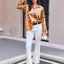 Ekouaer Silk Pajamas for Women Satin Pajama Sets Button Down Lounge Sets Silky Pajama Long Pants Sleepwear with Pockets (XXL)