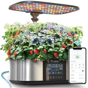 LetPot LPH-Max Hydroponics Growing System Kit, 21 Pods APP & WiFi Automatic Controlled Smart Indoor Garden with 36W LED Grow Light, Auto Drip Irrigation Kits, Self-Managed Nurturing & Watering