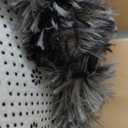 Large Rugs for Living Room, 8x10 Fluffy Grey and Black Bedroom Area Rug, Shag Geometric Soft Fuzzy Carpets Big Kids Room Rug, Non-Slip Plush Modern Rug for Office Home Decor Aesthetic