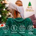 Green Christmas Throw Blanket - Christmas Blankets and Throws Green Gifts for Men Women - Soft Cozy Fuzzy Faux Fur Throw Blanket 50x60 Inch Xmas Decorations for Room Couch Sofa Bed (Throw Size50" x 60" (130 x 150 cm))
