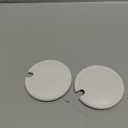 2Pcs Ceramic Cup Lids with Hole Round Mug Covers for Tea Coffee Water Ceramic Tea Cup Lid Replacement Fits Standard 3.26 Inch Diameter Cups (White)