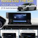 PZK Car Phone Mount for Honda Civic 2022-2025 2026 /Acura Integra 2023-2025 LX/EX/EX-L/Sport/Sport Hybrid/Touring/Si/Type R for 7/9-Inch Screen Magnetic 15W Fast Wireless Charger Phone Holder