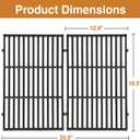 19.5 inch Grill Grates Replacement for Weber Genesis 300 Series, Gill Parts for Genesis E310 E320 E330 S310 S320 S330 EP310 EP320 EP330, Parts 7524 7528, Cast Iron Grill Grates (19.5" x 12.9" Each)
