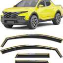 in-Channel Window Rain Guard for Hyundai Santa Cruz 2022 2023 2024 2025 2026 Rain Guards Side Window Visors Low Profile Vent Visor Window Deflectors Vent Shades Car Accessories