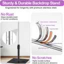 EMART Backdrop Stand Heavy Duty, 10x10Ft Pipe and Drape Backdrop Stand, Stable Background System Kit with 2 Metal Bases, 12 Stainless Steel Poles for Parties, Wedding, Birthday, Photography
