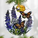 2 x Butterfly & Lavender Ornament, Christmas Ornament  Christmas Tree Decor, Holiday Decoration, Stocking Stuffer, Festive Gift Idea, Gifts for Flower Lover, Butterfly Lover, and Friends