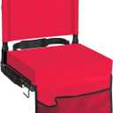 Sheenive Red Stadium Seats for Bleachers with Back Support, Padded Soft Comfy Backs and Cushion, Extremely Large and Portable