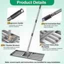 Lawn Leveling Rake, 30"x10" Heavy Duty Leveling Rake for Soil, Sand, Compost, Gravel, Steel Lawn Leveler with Adjustable Handle, Level Yard Tool for Backyard, Garden, Farm, Golf Course