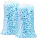 Hiceeden 10 LBS Bean Bag Filler, Shredded Memory Foam Filling with Gel, Soft and Comfortable Pouf Pillow Foam Stuffing for Ottoman, Cushion, Dog Bed, Couch, Blue