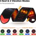 Cordless Wrist Massager for Carpal Tunnel Relief, Hand Massager with Heat, Heated Wrist Massager, Wrist Heating Pad for Pain Relief, Heated Wrist Wrap for Pain, With Red Light, 3 Heat & 3 Massage Modes, Black