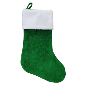 Fluffy Christmas stocking for Gifts, Green