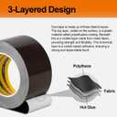 LLPT Duct Tape Dark Brown Premium Grade 2.36 Inches x 108 Feet Heavy Duty Easy Tear Strong Adhesive for Moving Packing Color Coding Art Craft DIY Projects Repair (DT254)
