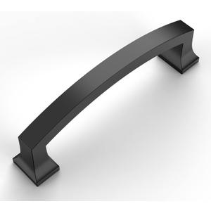 Amerdeco 10 Pack Matte Black 4Inch(102mm) Hole Centers Kitchen Cabinet Pulls Cabinet Hardware Kitchen Handles for Cabinets Cupboard Handles Drawer Pulls ZH0009MB