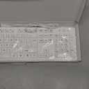 MCSaite Wired White USB 104 Keys Computer Keyboard with Stands,Waterproof - US Layout Compatible for Windows, PC, Laptop