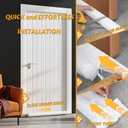 MAXTID Under Door Draft Stopper White 32Inch, Weather Stripping Door Seal, Door Sweep for Exterior & Interior Doors Door Bottom Seal Dust and Noise Insulation Large Door Draft Guard of Doors Blocker