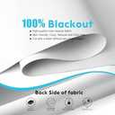 Blindify 100% Blackout Roller Shades, Free-Stop Cordless Roller Blinds for Windows, Thermal Insulated Linen Fabric Window Shades UV Protection for Home, Door, White, 31" W x 72" H