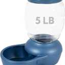 Petmate Replendish Gravity Feeder, 5 lb, Blue, Made in USA (Pearl Peacock Blue)
