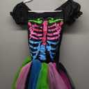Fun World girls Funky Punky Bones (Small 4 - 6, Multicolor)