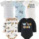 The Peanutshell Baby Layette Gift Set for Boys or Girls - Unisex Newborn Gift Sets, Baby Clothes & Essentials, Safari (0-3 Months)
