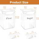 Set Of 2 Large Food Storage Jars 5L - Airtight Containers with Lids,Flour Sugar Storage Containers with Free Spoon-Kitchen Canisters for Sugar,Flour,Coffee,Pantry Organization Keeper Box