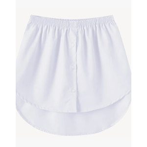 Women's Shirt Extender Mini Adjustable Underskirt Removable Layered Sweep Shirt with Buttons S
