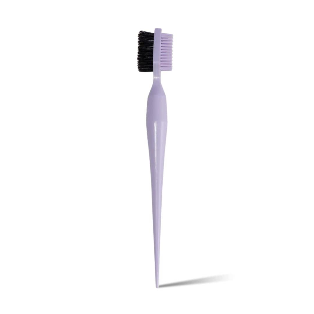 Baby Tress 3-in-1 Styling Tool: Double-Sided Hair Brush for Taming Flyaways, Brows, and Edges - Multi-Use Pointed End, Lilac