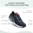 Orthofeet Men's Orthopedic Edgewater Stretch Knit Walking Sneaker, Size 14 Wide
