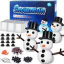 BANBBUR 12 Pack Snowman Crafts for Kids Snowman DIY Kit, Build a Snowman Kit Molding Clay Christmas Crafts,Xmas Gift Christmas Stocking Stuffers for Kids