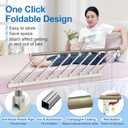 Bed Side Rails Guard for Elderly Adults Seniors Assist Rail Safety Bed Cane Railings Fold Down Handle Handicap Medical Support Assistance Devices Half Grab Bar 48 Inches W x 21 Inches H