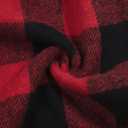 Boys Flannel Shirts Plaid Hoodie: Button Down Long Sleeve Shirt Fall Winter Fashion Lightweight Hooded Jacket Coats (6-7 Years, Black + Red)