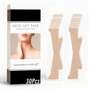 Neck Tape Lifting Invisible, Instant Neck Lift Tape with 30PCS,for Sagging Skin and Double Chin,High-Elastic Breathable Strips for Lifting Loose Skin