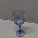 Plastic Goblets Plastic Glasses 24 PCS, 7oz Blue Goblets Glassware Disposable Cups for Wedding Reception, Grand Event Party Supplies