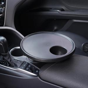 Car Cup Holder Tray, Cup Holder Table Expander for Car - Secure & 360°Adjustable Swivel arm, 9.84" Table, Car Tray fit for Cup Holders 2.56"-3.7" dm Wide
