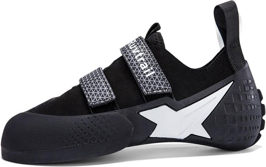 Climbing Shoes for Men Women Entry-Level All-Around Rock Climbing Shoes for Gym Bouldering and Sport Climbing 10 Narrow Women/9 Narrow Men, Black White