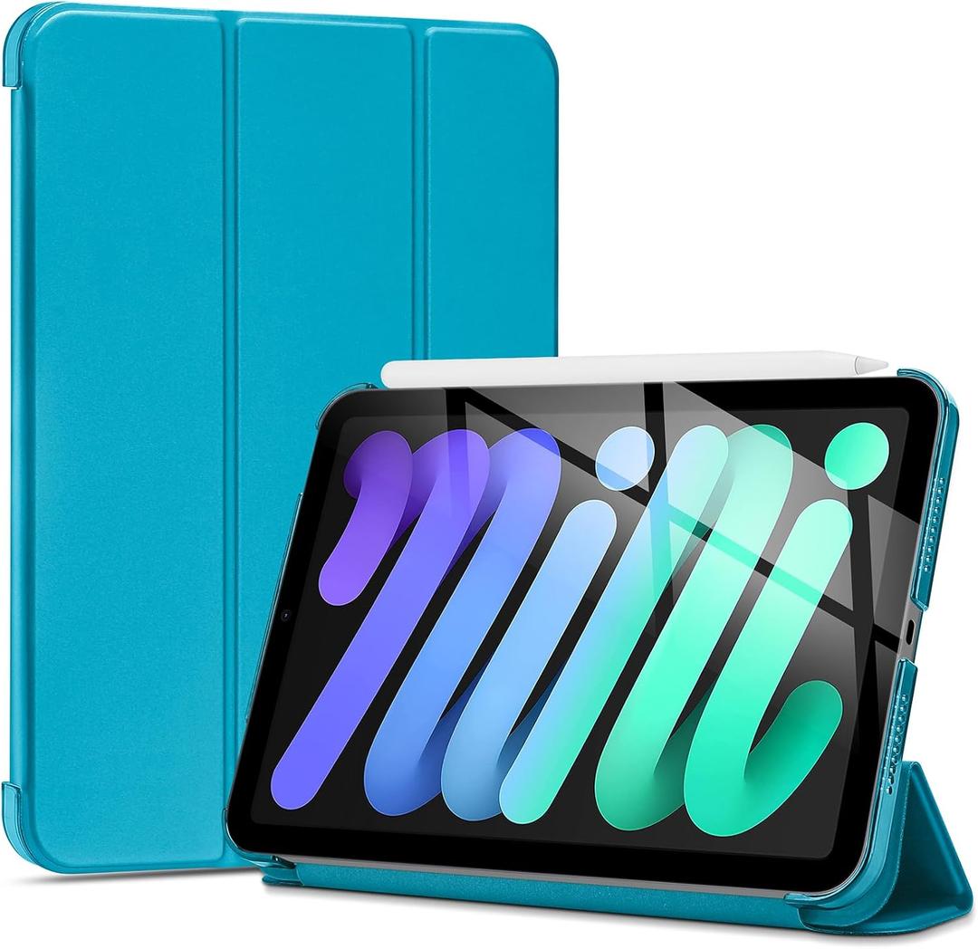 ProCase Smart Case for iPad mini 7 A17 Pro 2024/iPad Mini 6 2021 8.3 Inch iPad mini 7th/6th Gen, Hard Back Cover for iPad mini 8.3" 7th Gen A2995/A2996/A2993/6th Gen A2567 A2568 A2569 -Teal
