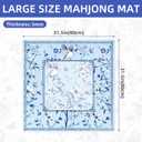 5 Pcs Western Mahjong Tiles Set Large Mahjong Mat Empty Mahjong Bags Set for Tiles and Racks Mahjong Game Set Anti-Slip Table Cover for Mahjong Poker Board Games Dominoes and Card (With Mahjong Mat)