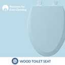 Bemis 1500EC 464 Dresden Blue Elongated Molded Wood Toilet Seat with Easy-Clean & Change Hinge, 1 Pack