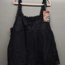 Gacaky Womens Summer Boho Lace Tank Top Casual Beach Vacation Y2k Tops Fashion Crop Tops Clothes 2025 (Medium, Black)