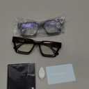 livho Oversized Eyewear Frame for Woman and Men - Rectangle Fashion Glasses for Computer, Chic Preppy Frame, Chunky, Tortoise, All Black