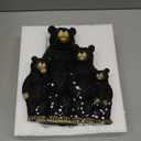 Black Bear Family Resin Statue Sculpture Figurine Decorative for Home, Office, Living Room, Desktop Display