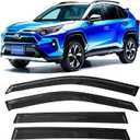 Window Visors Rain Guards Compatible with 2019-2024 Toyota RAV4 Window Wind Deflectors Vent Visor Sun Shades (For Rav4 19-24)