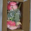 Mkono Peonies Artificial Flowers, Small Silk Flowers for Home Decor Indoor Fake Bouquet Faux Floral Arrangements Dining Table Centerpieces for Kitchen Party Decor Mixed Pink