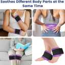 REVIX Ice Packs for Injuries Reusable, 2 Packs Hot & Cold Gel Ice Packs with PVC Cooling Design & Adjustable Strap, Flexible Therapy on Joints, Muscles, Shoulder, Back and Knee (10" x 5" Purple)
