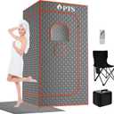 PTS Portable Steam Sauna Box - Thicken Cotton Personal Home Spa Sauna Tent with 3L 110V Steam Generator, 71'' x 36'' x 36'' Full Size Home Sauna Kits for Indoor Use, Gym, Pilates, Hot Tub