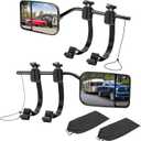 Universal Clip on Towing Mirrors Extensions for Towing, 360 Degree Adjustable Rotation Side Mirror Extenders for Towing, Convex Rearview Mirror, Tow Mirrors for Car Truck Trailer RV SUV, 2 Pack