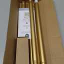 YNL Gold Shower Curtain Rod 32-80 Inch(2.7-6.6ft), Non Slip, Never Rust, No Drill Stainless Steel Spring Tension Shower Rod, Telescoping Curtain Rod for Bathroom Window Living Room