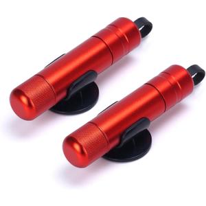 LANBOUY 2 Pack Car Window Breaker Seatbelt Cutter Tool, Glass Breaker Hammer Seatbelt Cutter Safety Glass Breaking, Life Saving Safe Emergency Escape Tool (Red)