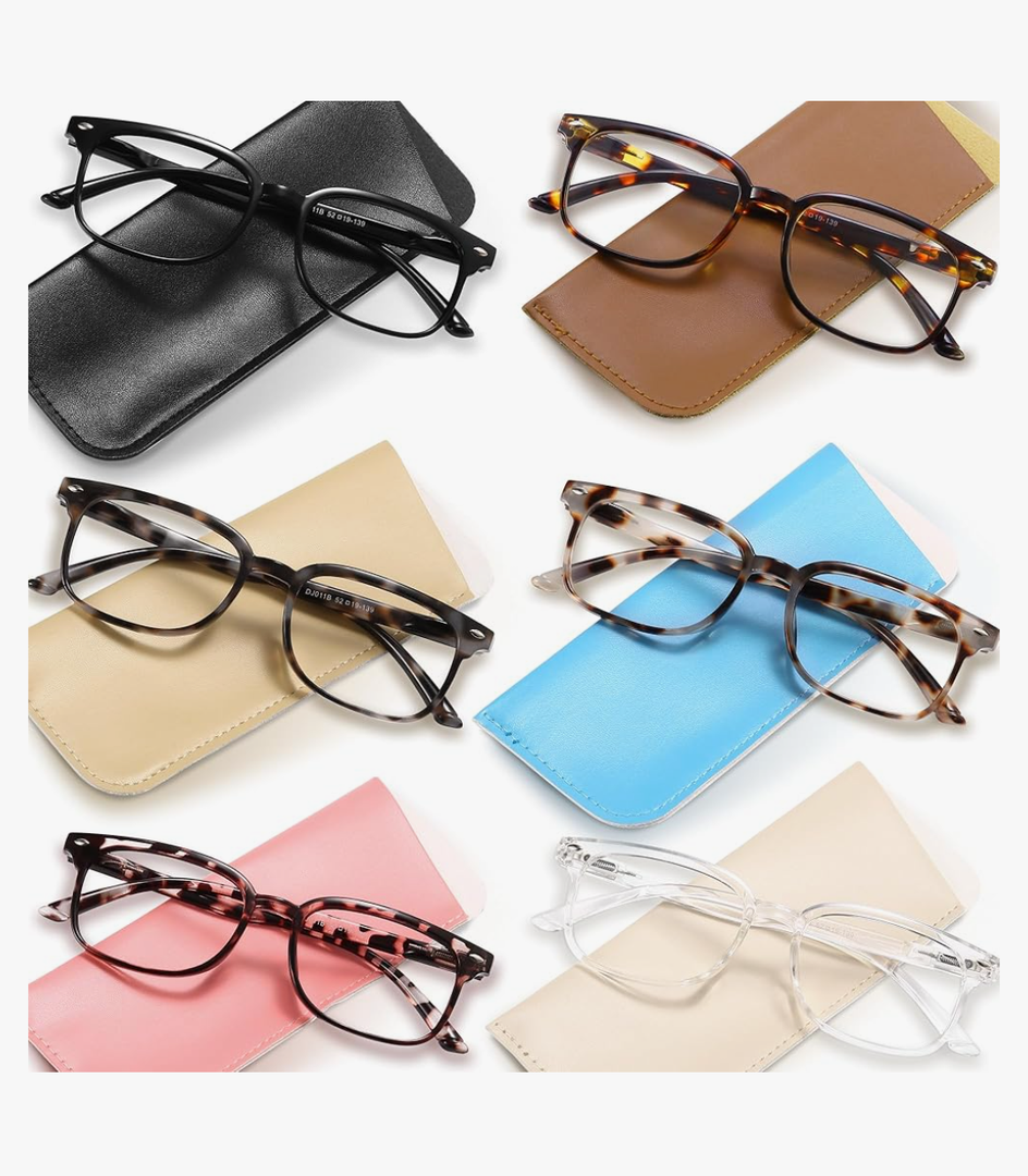 NOVIVON 6 Pack Reading Glasses for Women, Reading glasses men, Blue Light Blocking Readers, Computer eye glasses,+2.25